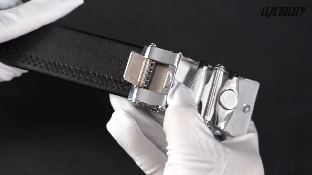 3ZHIYI Cintura Da Uomo In Pelle Con Fibbia Automatica Sistema A Scorrimento 35mm Bianco 02 103605365