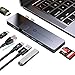 Price comparison product image NOV8Tech USB C Hub 8-in-2 for MacBook Pro M1 2016-2022, MacBook Air M1 2018-2022, 4K HDMI, Gigabit Ethernet, SD 4.0 UHS II MicroSD Reader, Thunderbolt 3 100W Power, USB C Data, 2x USB 3.0 (GRAY)