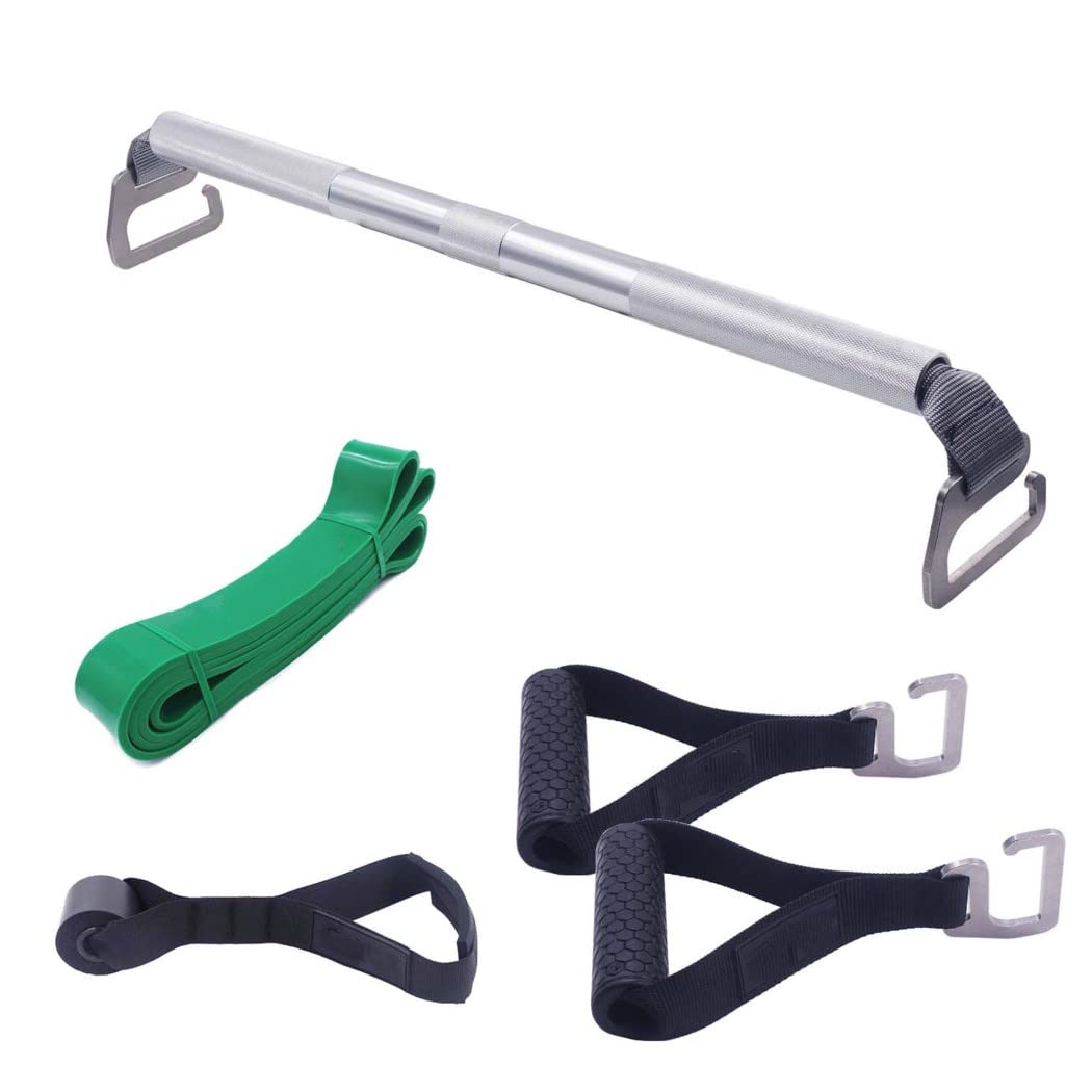 Conjunto de Banda de Resistencia portátil para Trabajo Pesado, Kit de Barra de Ejercicio, Gancho de Gran tamaño, Gimnasio en casa, Sentadillas, Pilates, Equipo de Entrenamiento para Fortalecer la es