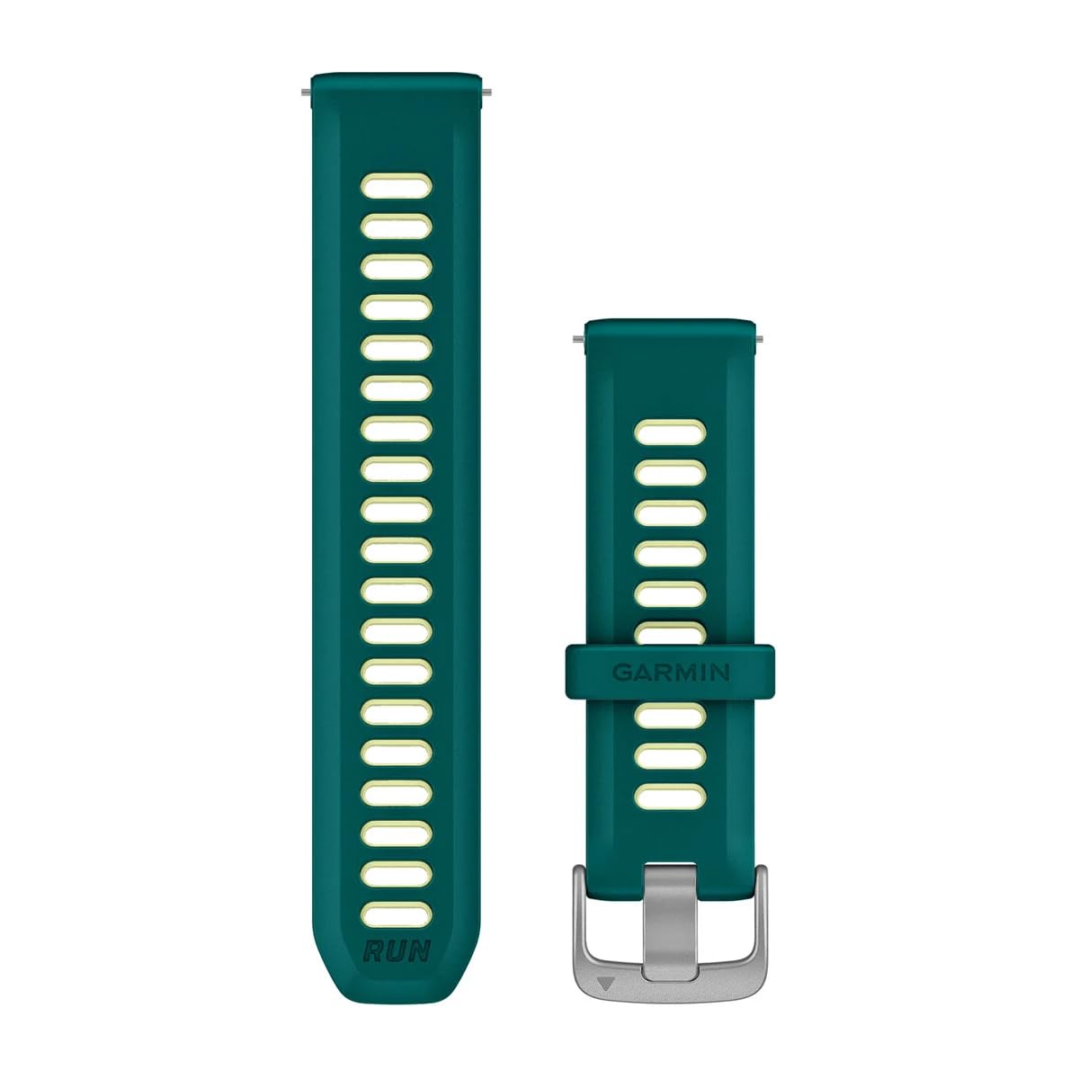 Garmin Quick Release Bands (20 mm) - Teal Green/Citron Silicone - 010-11251-B8