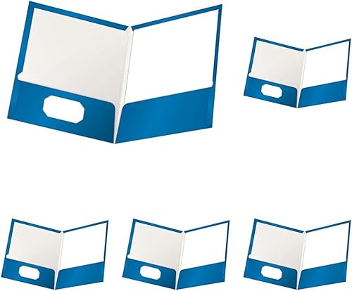 Vista 61 de Oxford carpetas laminadas con capacidad para 100 hojas, con dos bolsillos, 25 unidades (51704), Negro