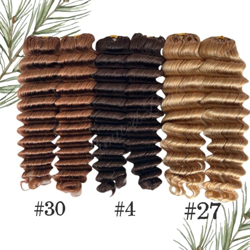Limited Beauty Deep Wave Crochet Human Hair Extensions 2 Packs 120g Invisible Miracle Knots Feather Crochet Hair Knotless Pre-Separated Burmese Curly Natural Black 16inch 120g