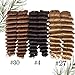 Auburn Ginger Deep Wave Crochet Hair Extensions Color 30 Knotless Pre-Separated Human Hair Deep Loose Wave Crochet Hair Feather Human Hair Extension 16inch 120g