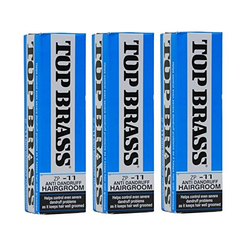 Top Brass Anti Dandruff Hair Cream for Men & Women – Hair Cream for Styling Infused with Beeswax & Candelilla – Relieves Scalp Dryness, Dandruff, Flaking & Itching – Non-Greasy, Nicely Scented 3 Pack