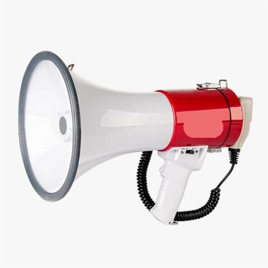 Megafono Allenamenti E Sicurezza Megafoni Portatili Megafono con Registrazione Portatile Sirena Incorporata Altoparlante Ad Alta Potenza da 50 W per Eventi