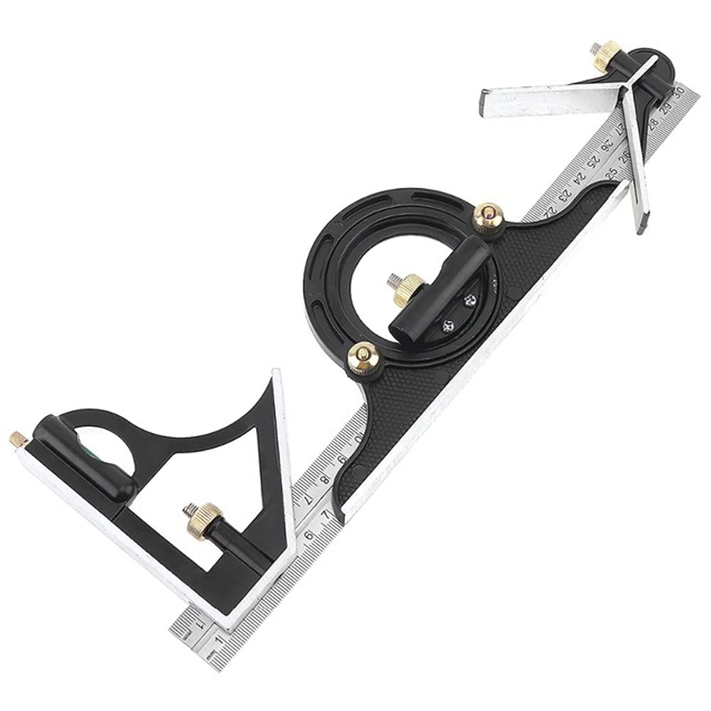 300MM Combination Square Angle Ruler Stainless Steel Multi-function Measuring Tool