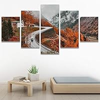 SIGNWIN 5 Panel Canvas Wall Art Modern Art Contemporary Country Dramatic Multicolor Photography Scenic for Home Decorations Ready to Hang - 60