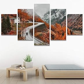 SIGNWIN 5 Panel Canvas Wall Art Modern Art...