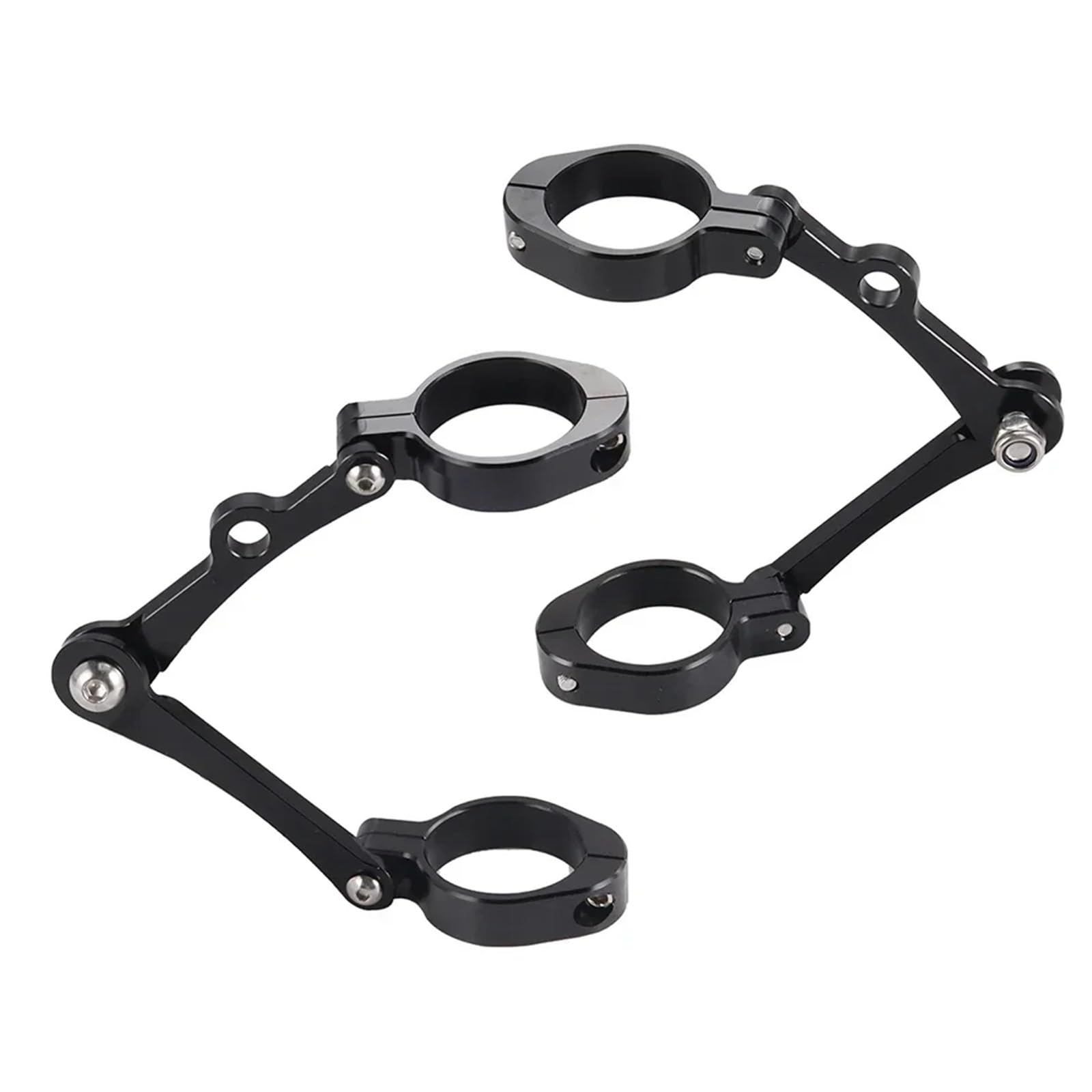 Abgsyweg Black Fit For Universal Harley Cafe Racer Chopper Bobber 39Mm-41Mm Motorcycle Headlight Turn Light Mount Bracket Fork Tube Headlight Bracket Light Bar Mount Kit