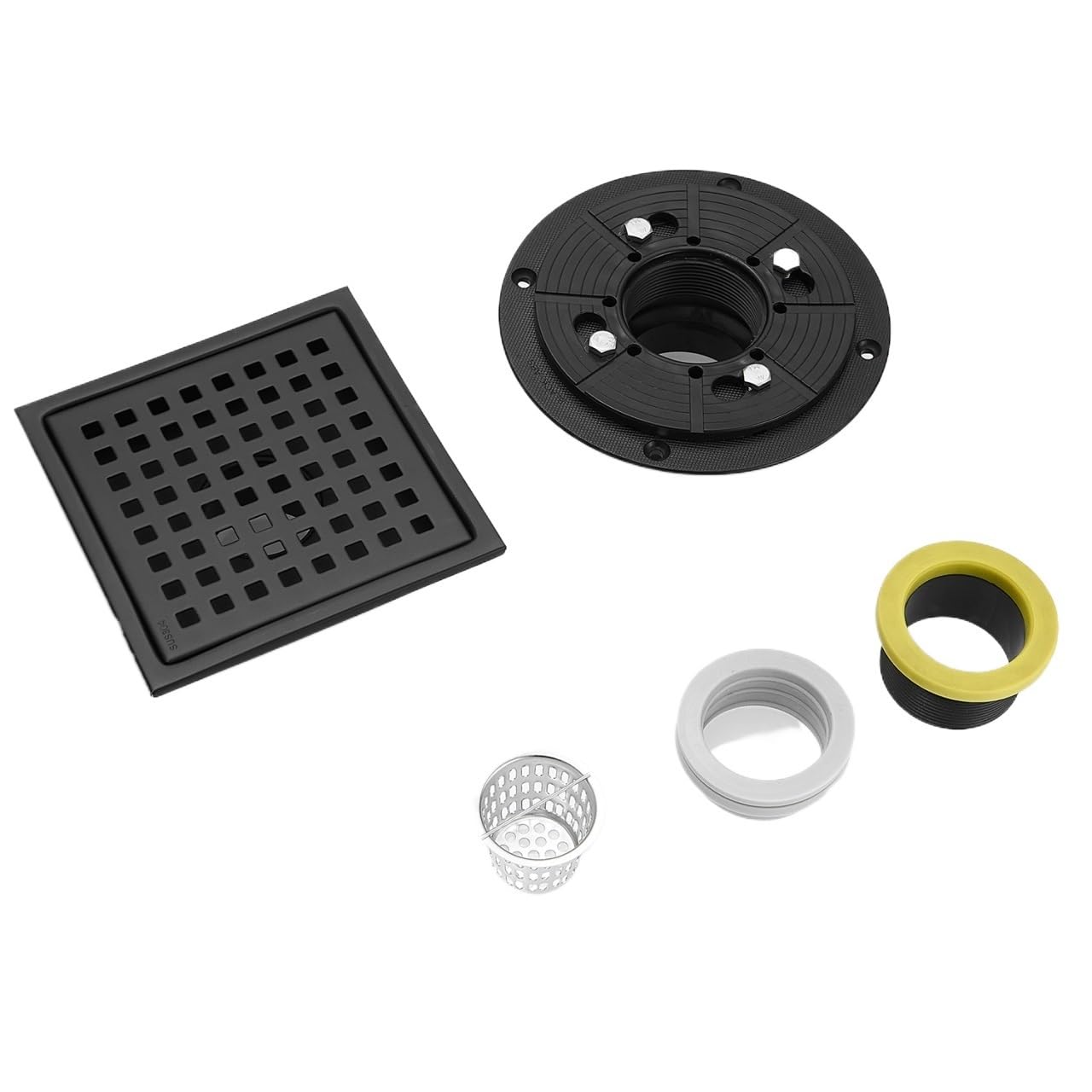 Floor Drain 15cm Side Outlet Shower Drain Stainless Steel Bathroom Floor Drainage Linear Waste