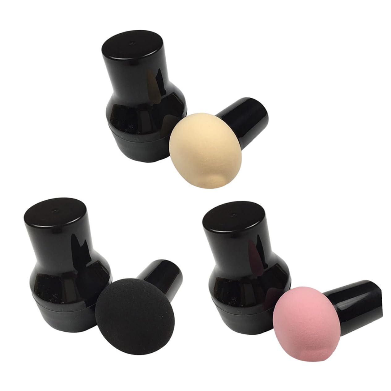 WOFASHPURET 6 Pieces Makeup Puff Set Non-slip Reusable Versatile Ideal for Foundation Blush Bronzer Lightweight Skin-friendly