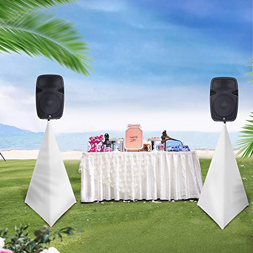 PRORECK Speaker Stand Cover Tripod Stand Skirt Skrim 360 Degree Cover White