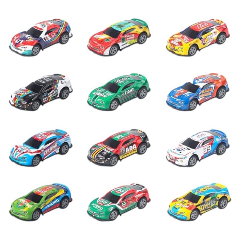Image of DZLING Die-Cast Metal Toy Pickup Trucks, Pull Back Action Racing Cars, Vehicle Set for Kids Ages 3+ (8Pcs Die Cast Car Set)