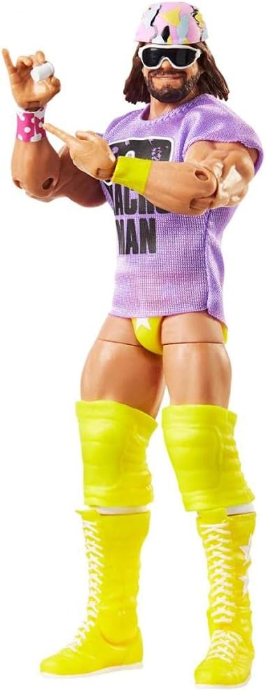 Review WWE Randy Macho Man Savage Legends Series 11 Elite Collection Wrestling Action Figure (Cream of The Crop Yellow)