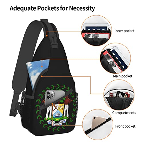 Mochila Bandolera Unisex Compacta Negra miniatura 5