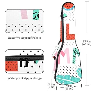 Housse pour ukulélé Hello Summer Flamants tropicaux de 10 mm avec rembourrage épais en éponge de 53,3 cm avec sangles… - Les Beatles, Paul McCartney, John Lennon, RIngo Starr, George Harrison Housse pour ukulélé Hello Summer Flamants tropicaux de 10 mm avec rembourrage épais en éponge de 53,3 cm avec sangles… – Image 4