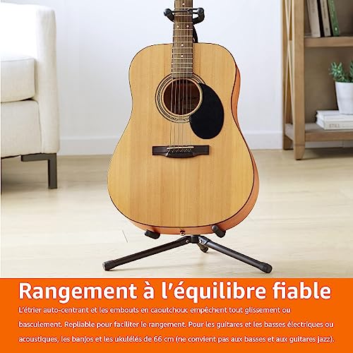 Amazon Basics Support de guitare pliable et réglable pour acoustiques et électriques, guitares basses et banjos, Noire - Les Beatles, Paul McCartney, John Lennon, RIngo Starr, George Harrison Amazon Basics Support de guitare pliable et réglable pour acoustiques et électriques, guitares basses et banjos, Noire – Image 8