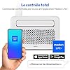 MEDION Smart Climatiseur Split P502 (5000 BTU, 3-en-1, Refroidir, Déshumidification, Ventilation, pour caravane, camping-car, kit de joint de fenêtre, mode sommeil, contrôle Wifi, Écran, MD 37735)