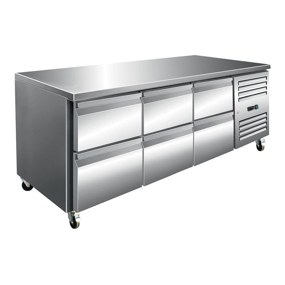 Stalwart DA-THP3160TN Commercial Refrigerated Counter 6 Drawers Depth 700mm