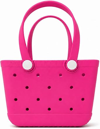 Rubber Beach Bag, EVA Beach Tote Bag, Waterproof Sandproof Rubber Tote Bag for Beach, Pool, Travel and Shopping
