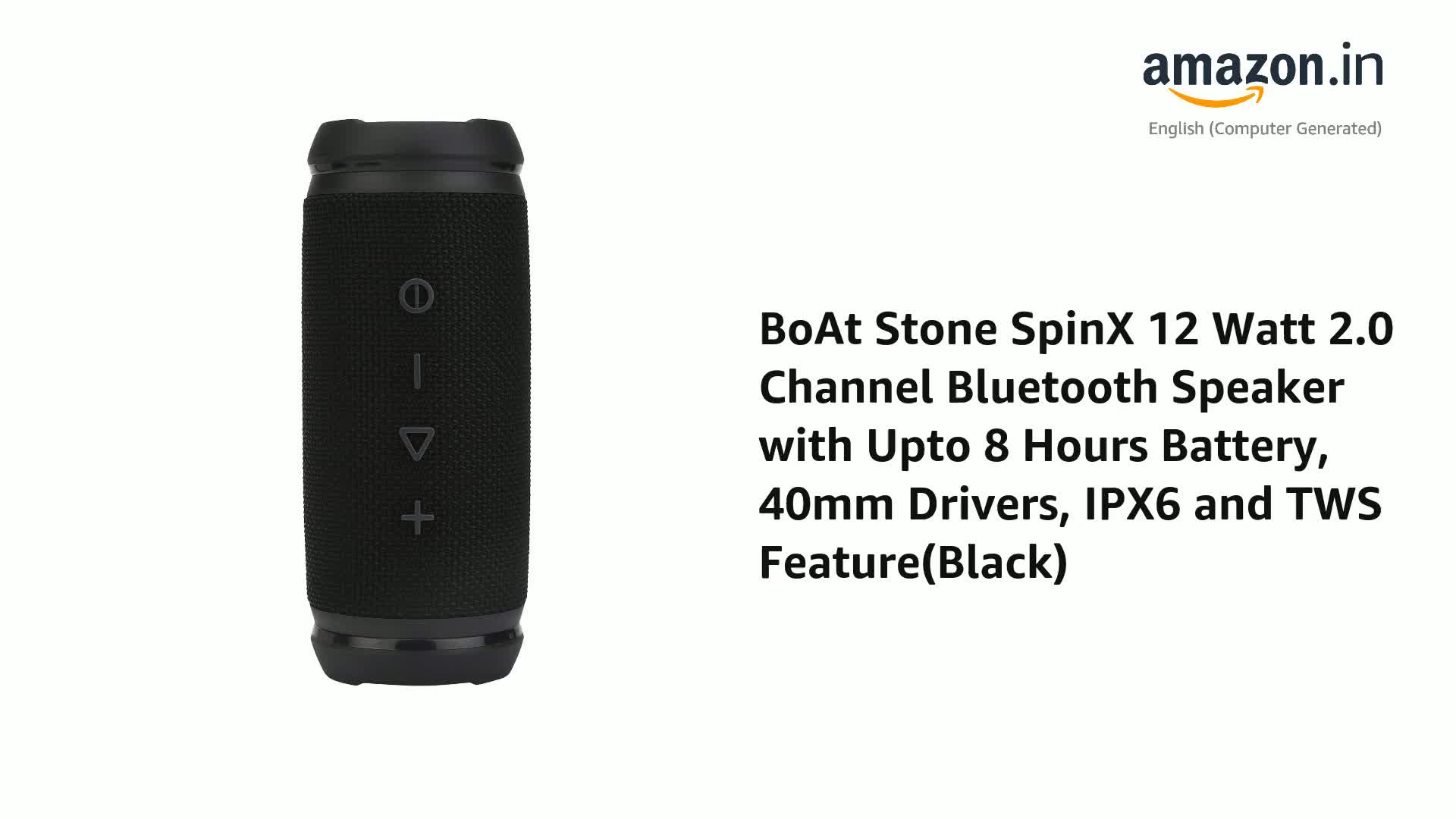 boAt Stone SpinX 12 Watt 2.0 Channel 