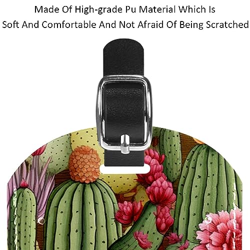 Étiquette de bagage cactus pour protéger l'adresse et identifier une valise