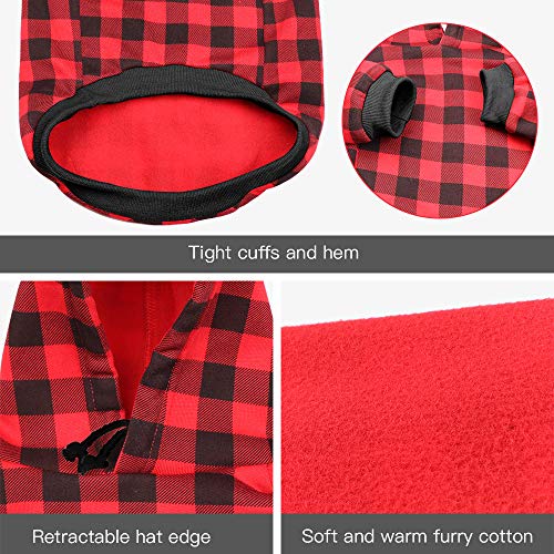 Mtliepte MT20191929 Red Plaid Dog Hoodie Sweater thumb #3