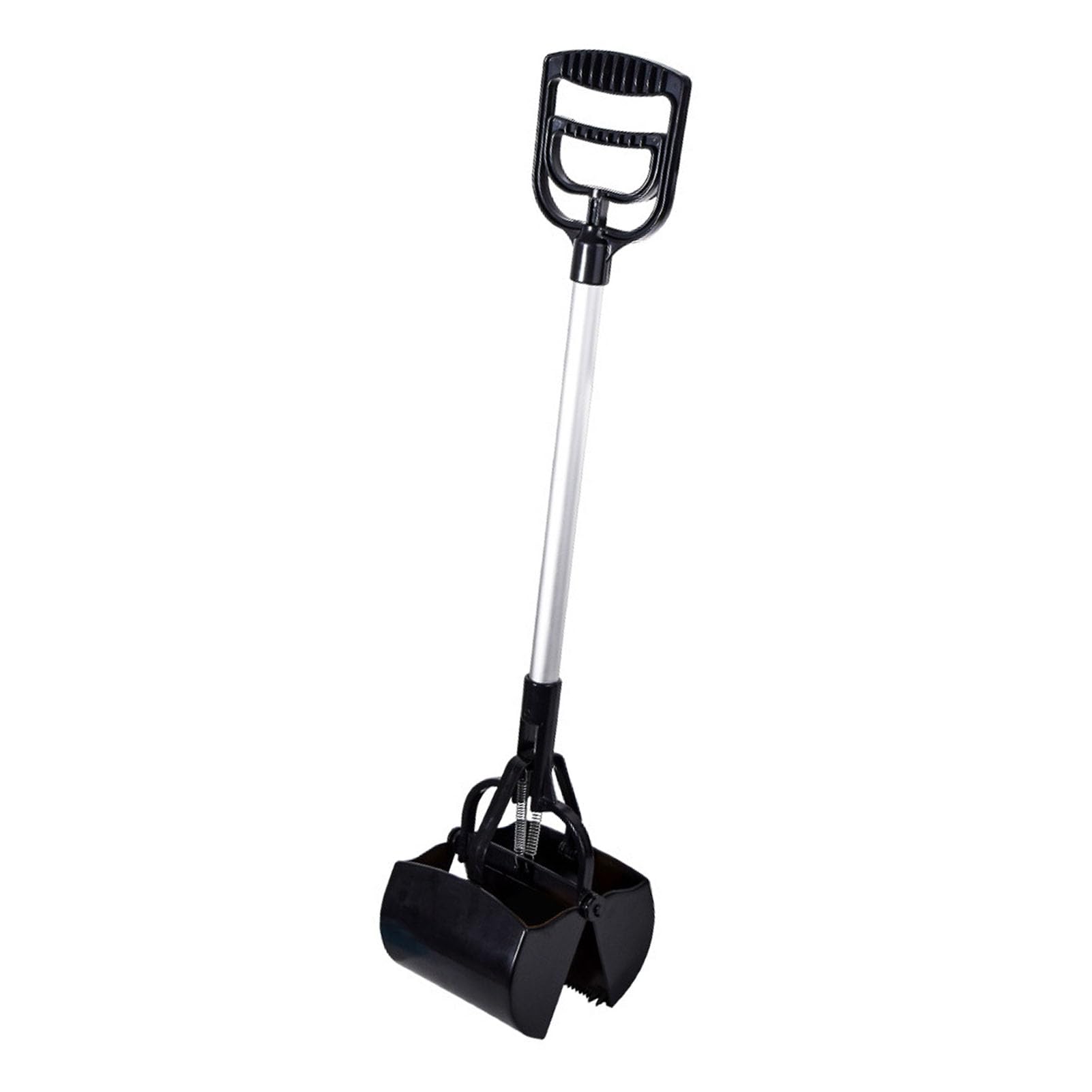 Paletta portatile con manico lungo, design compatto, grande calibro ad angolo di 85°, strumento per raccogliere la cacca del cane per prati e erba