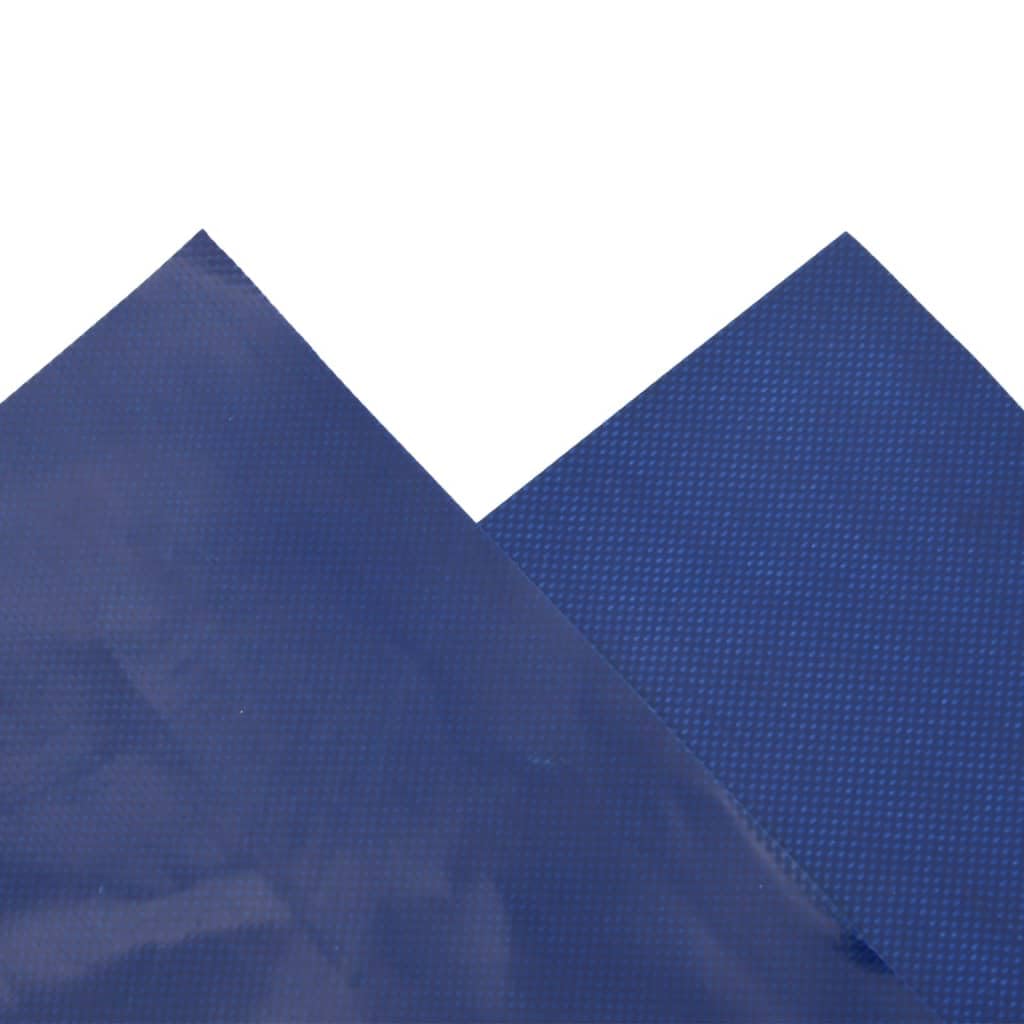 Abdeckplane Blau 5x6 m, 650 g/m² Canvas mit PVC-Beschichtung, reißfest, wasserdicht, UV- und schimmelbeständig, mit verstärktem Rand und Ösen, ideal als Regenschutz für Garten, BAU, Camping