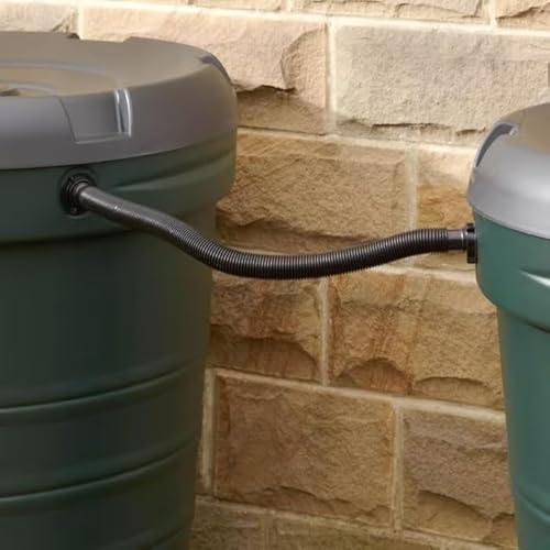 Original Organics Regentonnenverbindungs-Set – inklusive 50 cm Schlauch und allen Armaturen – Verbinden Sie zusätzliche Regentonnen, um das Regenauffangvolumen zu erhöhen