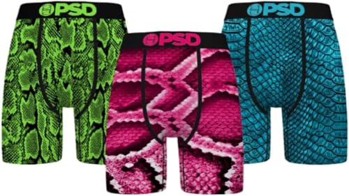 PSD Men's Boxer Briefs - Skins 3 Pack, 7 Inch Inseam, Stretchy Moisture-Wicking Boxer Briefs for Men Pack, XX-Large