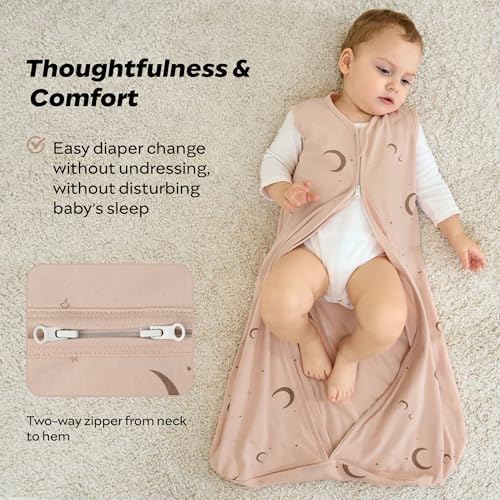 Image of JELLYMONI Baby Sleep Sack 12-18M, 0.5 TOG, 100% Cotton Wearable Blanket | 3 Pack, Soft Cotton Fabric, Breathable Lightweight Sleeveless Sleep Sack, Pre-Shrunk, 2-Way Zipper
