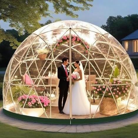 Clear Dome Greenhouse with Waterproof Cover for Outdoor Gardens and Patios