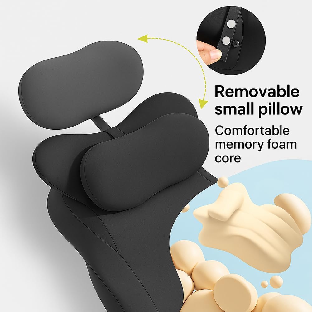 Rebound Couples Pillow, Ergonomic Memory Foam Wedge for Intimacy & Back Support, Orthopedic Bed Pillow for Sitting, Reading, Sleeping, Anti-Snoring & Post-Surgery Relief, Washable Cover (Blue)