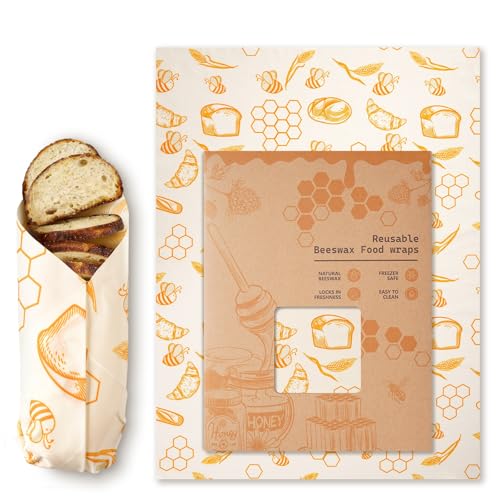 Beeswax Wraps for Food – Reusable Beeswax Bread Bag &