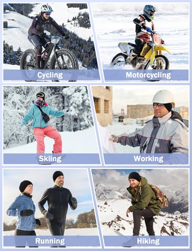 MELLIEX 2 Pièces Bonnet Homme Femme, Skull Cap Bonnets Running Cyclisme Léger Coton Casque Liner Chapeaux pour Moto Cyclisme – vue 6