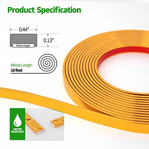 Longking 10 Ft Self-Adhesive Caulk And Trim Strips For Tiles, Floors, Ceilings, Countertops And More In Rose Gold #TOP2