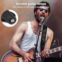 LEKATO Sangle Guitare en Daim pour Basse Guitare, 2.4 Pouces de Large Ceinture de Guitare Rembourrée, 35″ à 51″ Régelable pour Guitares Acoustiques Electriques Basses, Cadeau pour Hommes Femmes - Les Beatles, Paul McCartney, John Lennon, RIngo Starr, George Harrison LEKATO Sangle Guitare en Daim pour Basse Guitare, 2.4 Pouces de Large Ceinture de Guitare Rembourrée, 35" à 51" Régelable pour Guitares Acoustiques Electriques Basses, Cadeau pour Hommes Femmes – Image 5