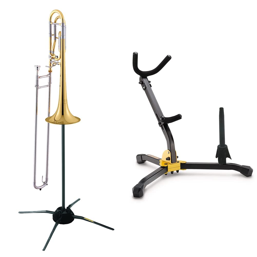 Hercules DS420B Travlite Trombone Stand & DS532BB Alto/Tenor and Flute