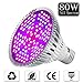 Produktbild LR@WY 80W LED Grow Glühbirne für den Anbau von Pflanzen, Gemüse und Blumen - 120 LED-Vollspektrum-PAR mit E27-Sockel für die Gartenpflege in Gewächshäusern