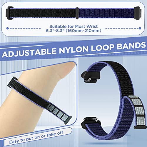 Image of Nylon Bands Compatible for Fitbit Inspire 3 /Inspire 2 /Inspire /Inspire HR /Ace 3 /Ace 2 Bands, Breathable Sport Replacement Straps Soft Adjustable Solo Loop Nylon Wristband for Women Men Kids
