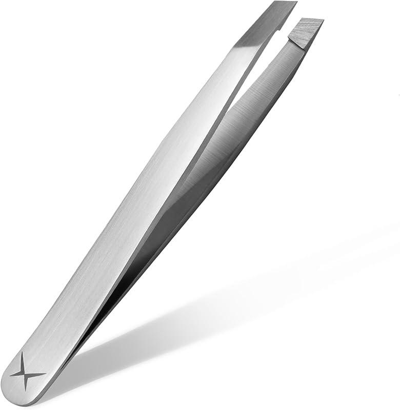 Pinça chanfrada mini aaasportx em aço inoxidável Classic Stainless, MST01, com estojo