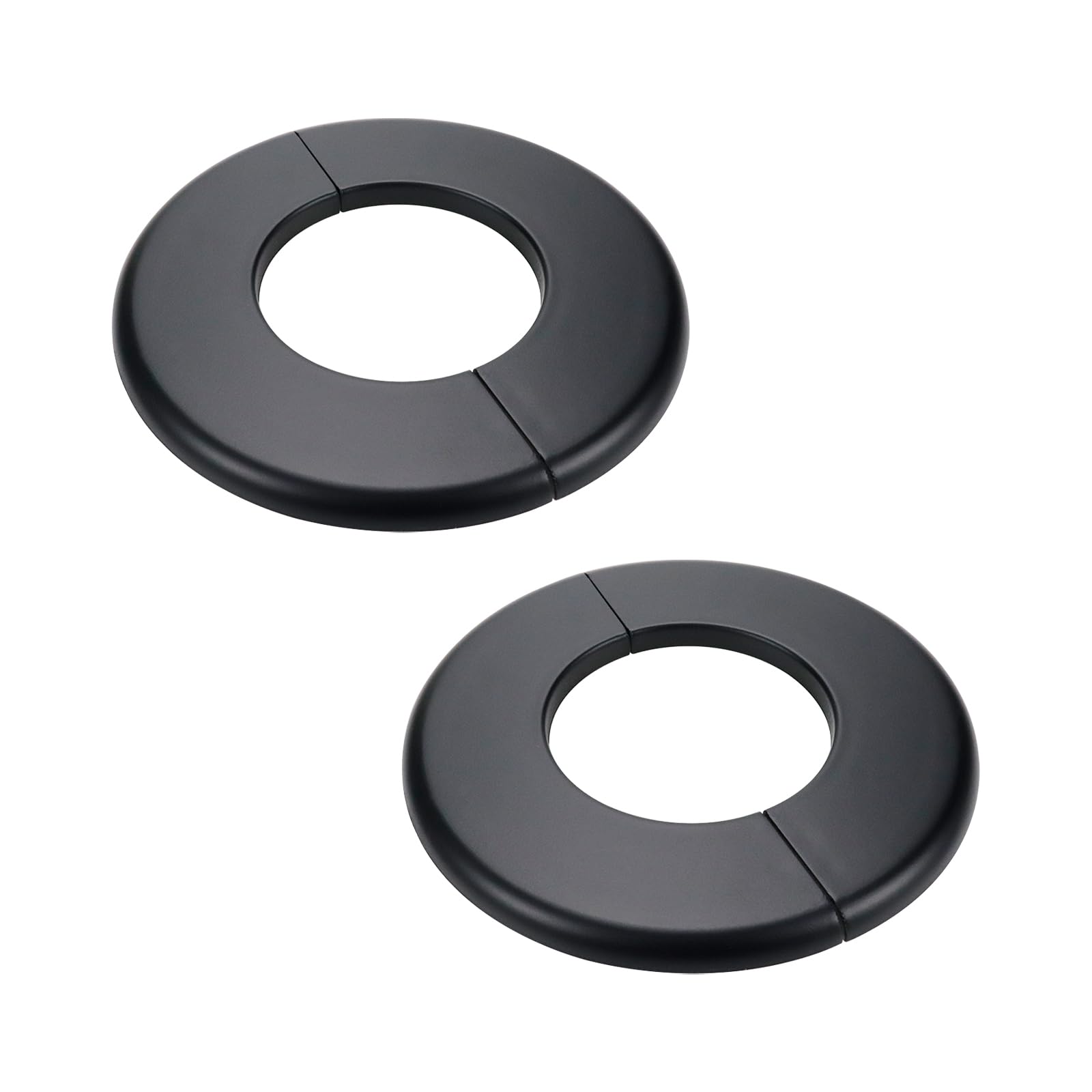 Tsnamay 2 Pcs Wall Split Flange, ABS Round Self-Adhesive Escutcheon Plate Buckles Design for 2.5"/64mm Diameter Pipe