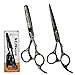 Produktbild FOMALHAUT 5,5 Zoll schwarze Titan Kirsche Muster professionelle Haarscheren, Friseur Schere Messerset (set)