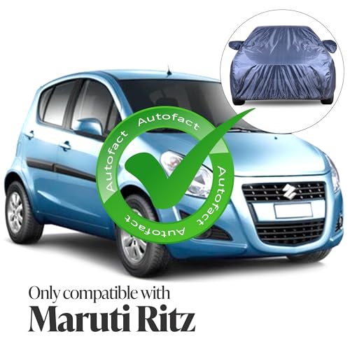 Image of Autofact Premium Car Cover for Ritz | All Weather Water-Resistant Full Body Car Cover | Light-Weight Triple-Stitched Outdoor Shield with UV Protection, Dustproof & Heat-Resistant