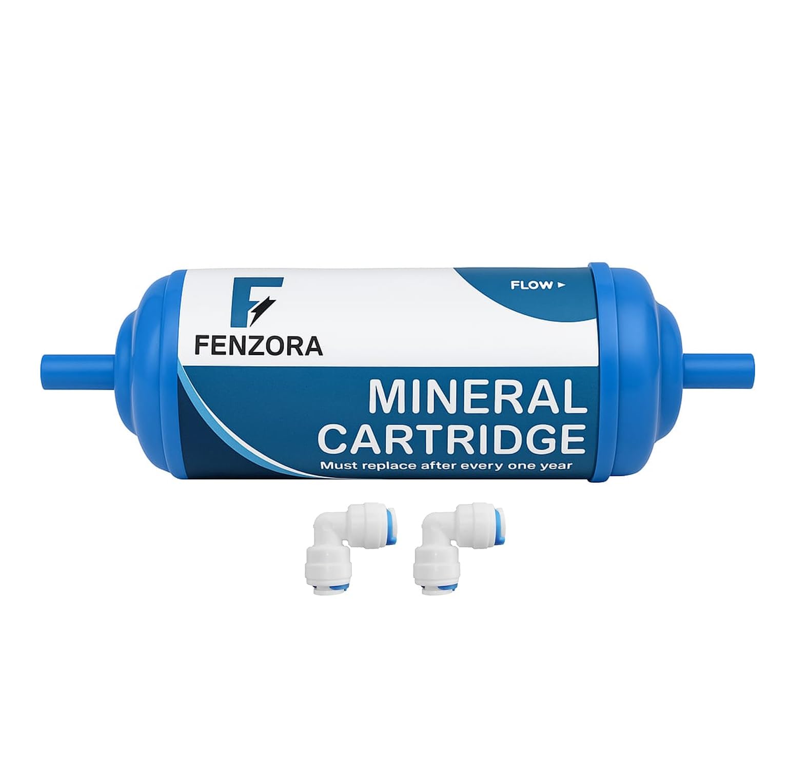 Fenzora Mineral Cartridge for RO | 4" Mineral Filter with 2 Push-Fit Elbow Connectors | Universal RO Water Purifier Spare Kit-image-12