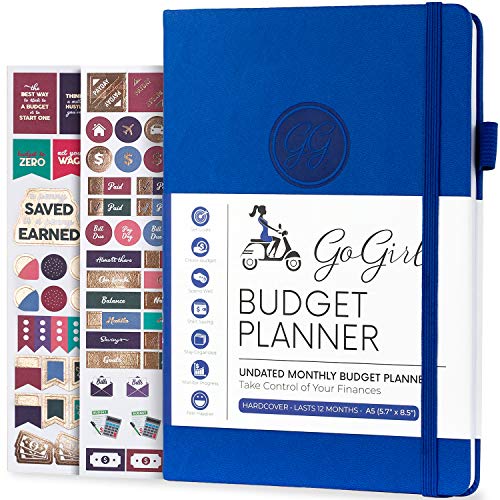 GoGirl Budget Planner – Monthly Financial Planner Organizer Budget Book. Expense Tracker Notebook Journal to Control Money, A5 (Royal Blue)