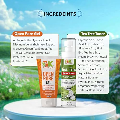 Image of GK Naturals Open Pore Reduction Kit, Skin Care Treatment for Pore Tightening, Oil Control|Reduces Large Pores for Smooth, Clear Skin| Pack of 2