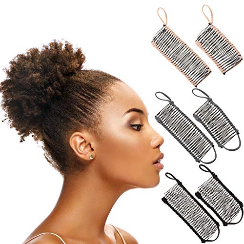 6 Pieces Banana Clip Comb Tool Banana Hair Clips Double Combs Clip Stretch Banana Clip Hair Accessory for Thick, Curly, Kinky Hair