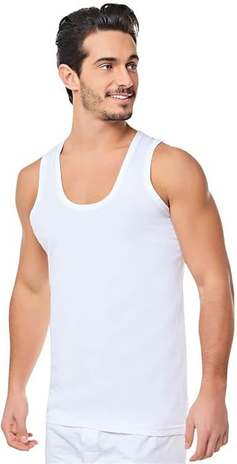 Dawn Star Underwear Mens Combed Cotton Undershirt 6-Piece Package White XL